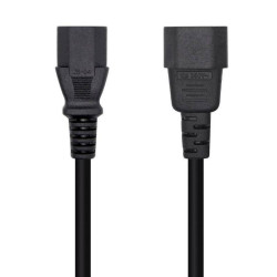 Cable alimentación aisens a132-0532/ iec c13 hembra - iec c14 macho/ 10m/ negro