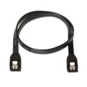 Cable sata iii aisens a130-0157/ sata hembra - sata hembra/ hasta 0.1w/ 768mbps/ 50cm/ negro