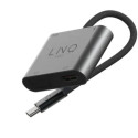 Conversor linq lq48001/ 1x usb tipo-c macho/ 1x hdmi 4k hembra/ 1x vga hembra/ usb tipo-c pd/ 15cm/ gris