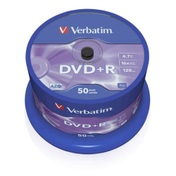 Dvd+r verbatim advanced azo 16x/ tarrina-50uds