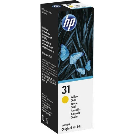 Botella de tinta original hp nº31/ amarillo