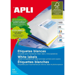 Etiquetas adhesivas apli 01263/ 64.6 x 33.8mm/ 100 hojas