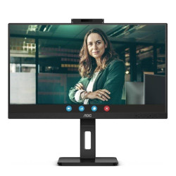 Monitor profesional aoc 24p3cw 23.8'/ full hd/ webcam/ multimedia/ negro