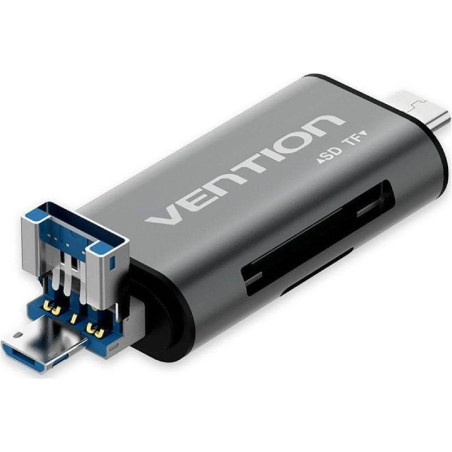 Lector de tarjetas externo vention cchh0/ usb 3.0