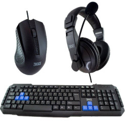 Pack gaming 3go combodrileh 2/ teclado + ratón + auriculares