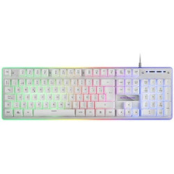 Teclado gaming semimecánico mars gaming mk220es/ blanco