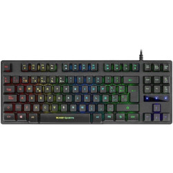 Teclado en portugués gaming semimecánico mars gaming mktklpt