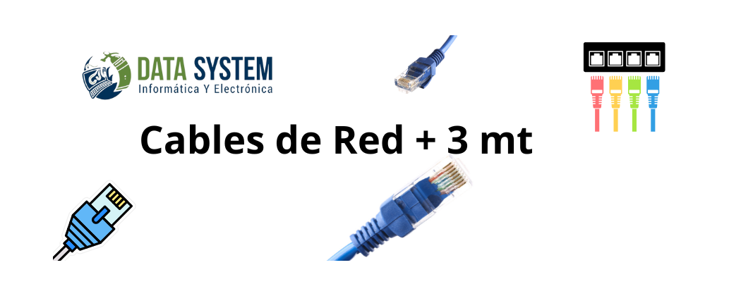 Ethernet - Cables de Red + 3 mt velocidad - datos